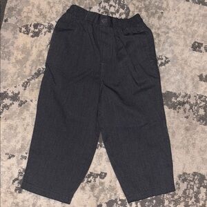 24mo gray pleated pull-on slacks